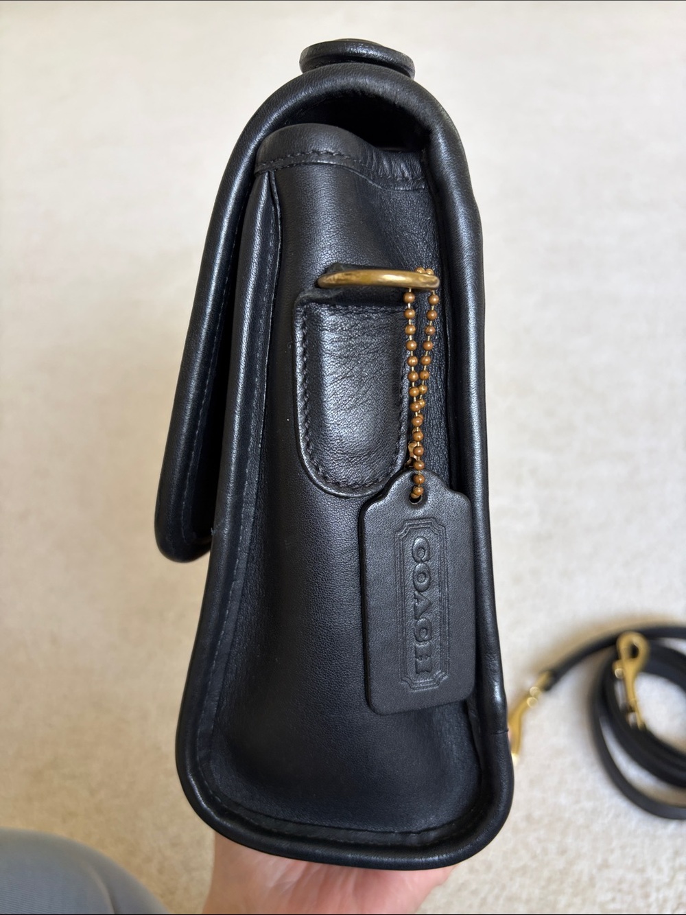 Vintage coach court bag black 9870 made in Italy rare - Picture 7 of 8